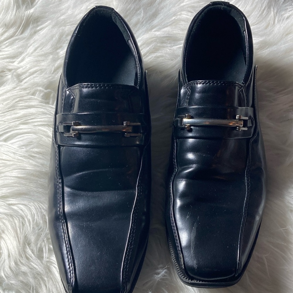 George black leather dress shoes for men